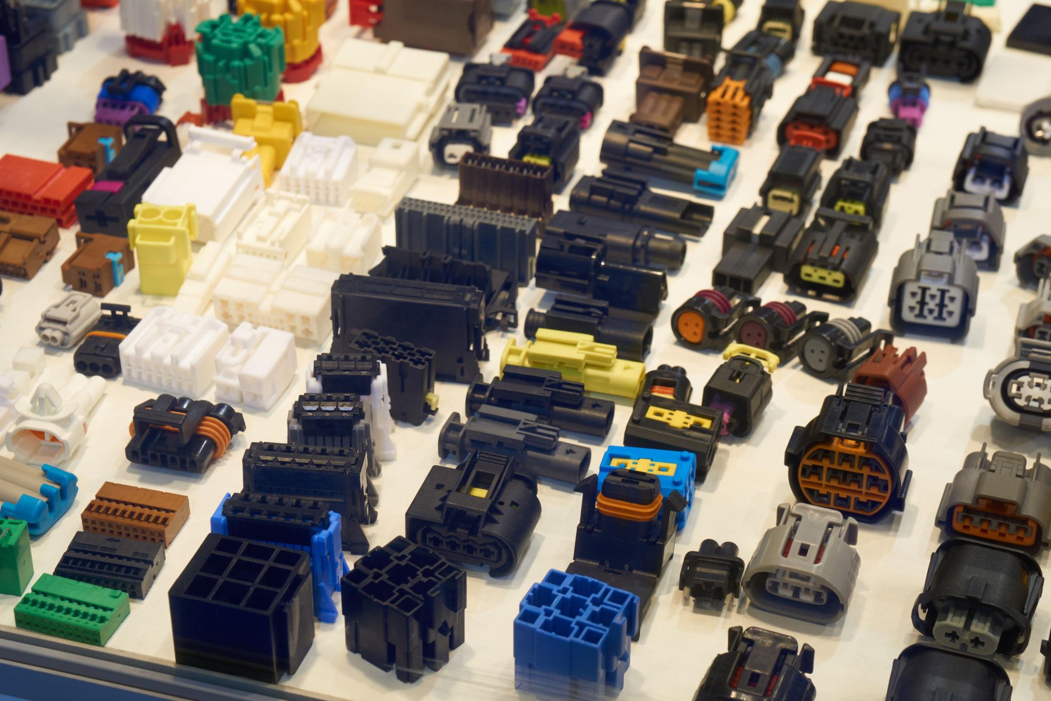 Diverse collection of automotive connector housings